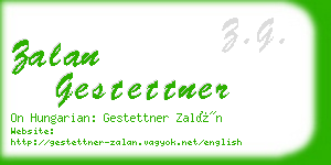 zalan gestettner business card
